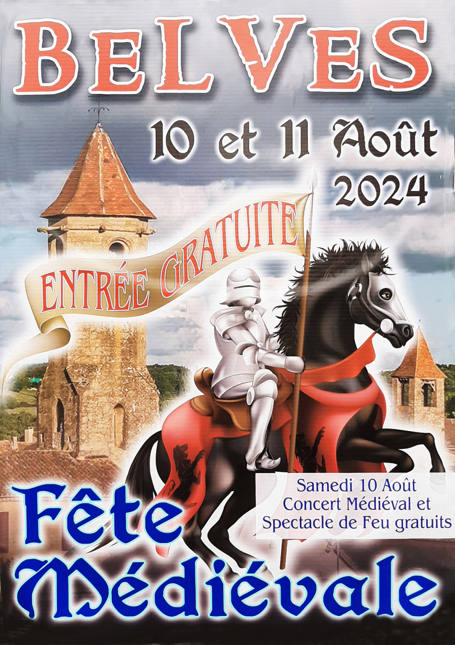 Affiche Fête Médiévale Belvès 2024