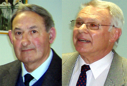 Jean Rigouste, à gauche, et J-Cl Dugros à droite