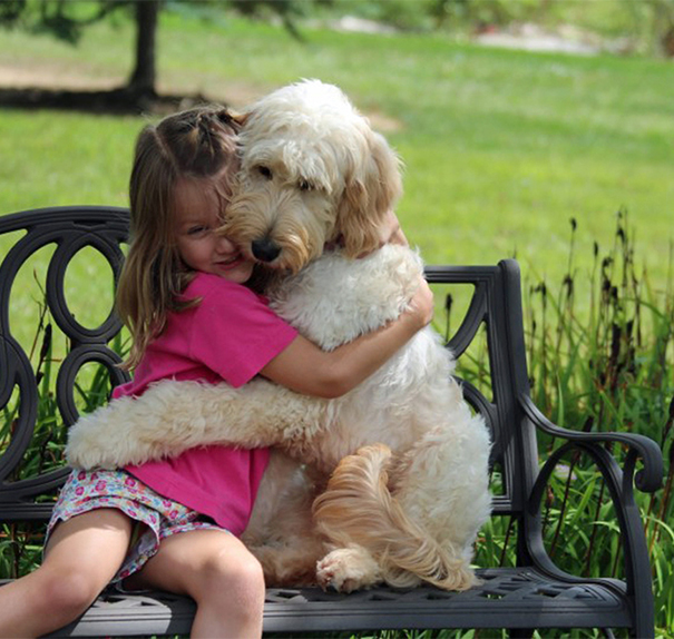 petite fille et chien