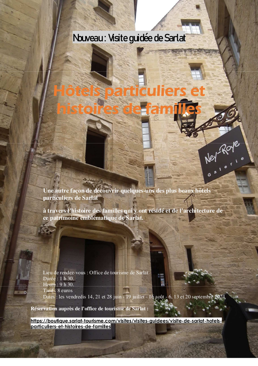 Visite hôtels particuliers Sarlat