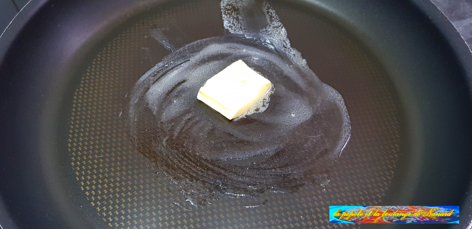 Chauffer 15 gr de beurre dans une grande poêle