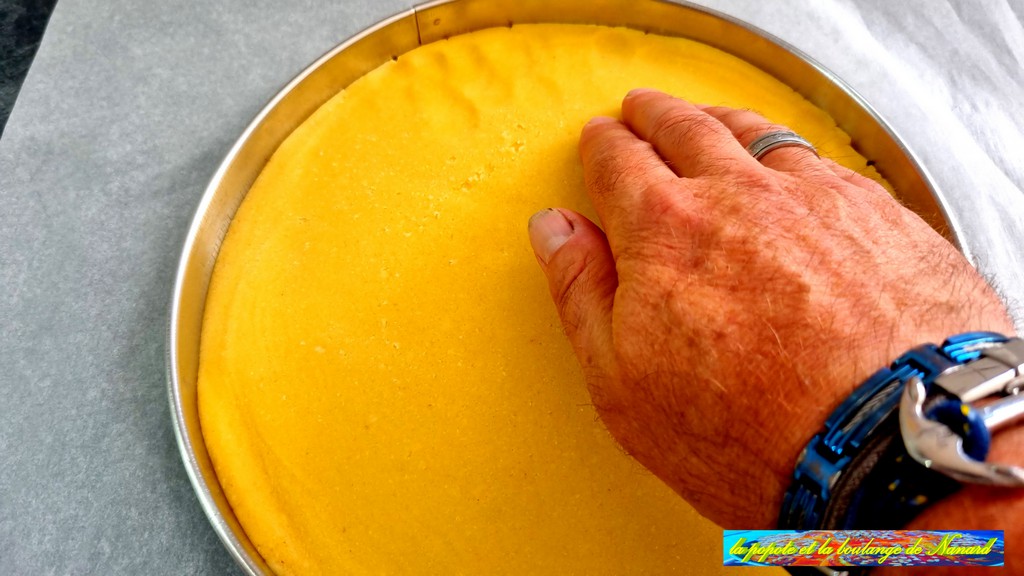 Déposer la pâte dans un cercle de 24 cm environ de diamètre