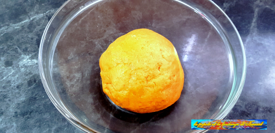 Déposer la pâte dans un saladier, filmer puis laisser pousser 2 heures à température ambiante