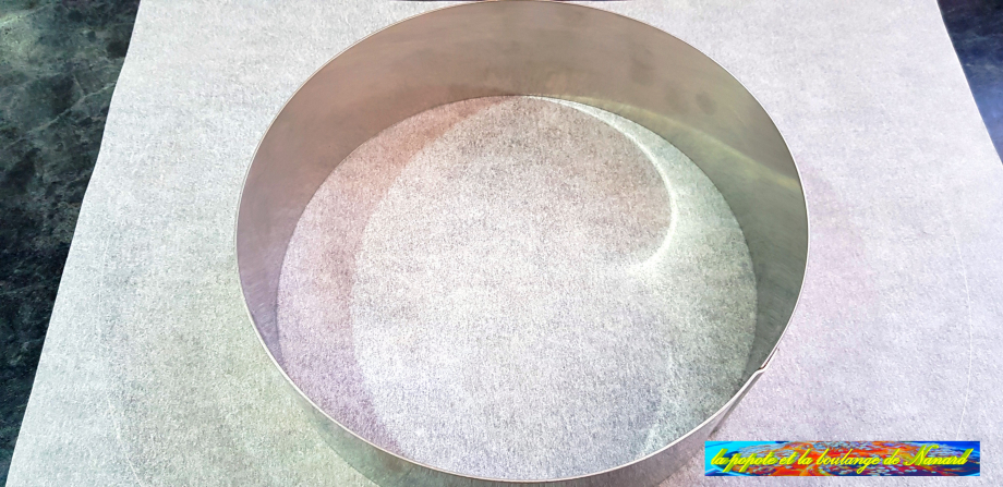 Déposer un cercle de 20 cm de diamètre sur une plaque sulfurisée
