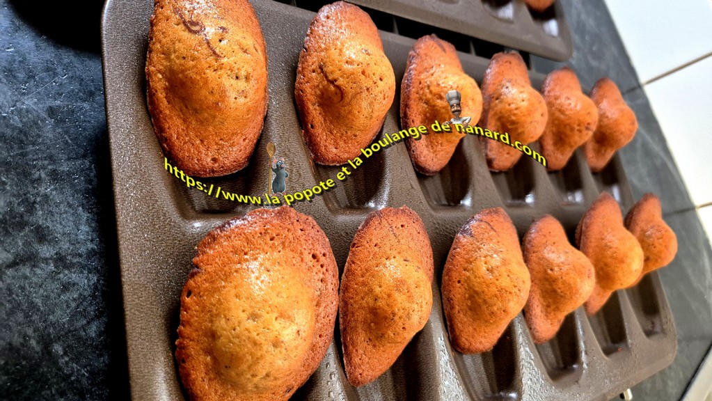 Incliner les madeleines dans les empreintes pour les faire refroidir et stopper la cuisson