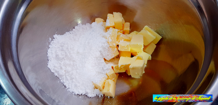Mettre le beurre bien mou et le sucre glace dans un cul de poule