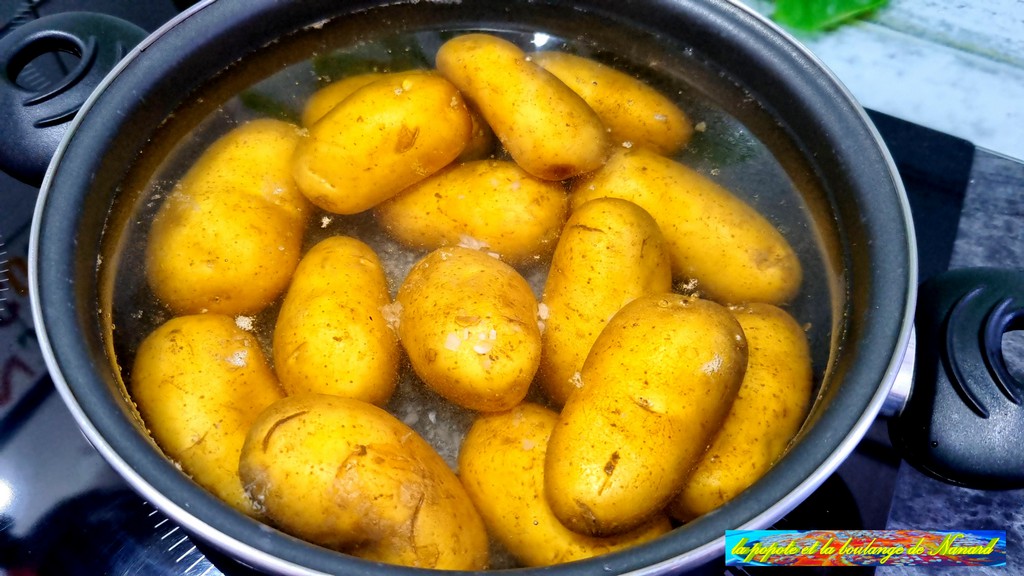 Mettre les pommes de terre dans un grand faitout avec de l\\\'eau et une poignée de gros sel