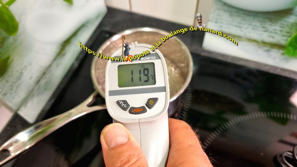 Monter le sirop jusqu\\\'à une température de 119°C