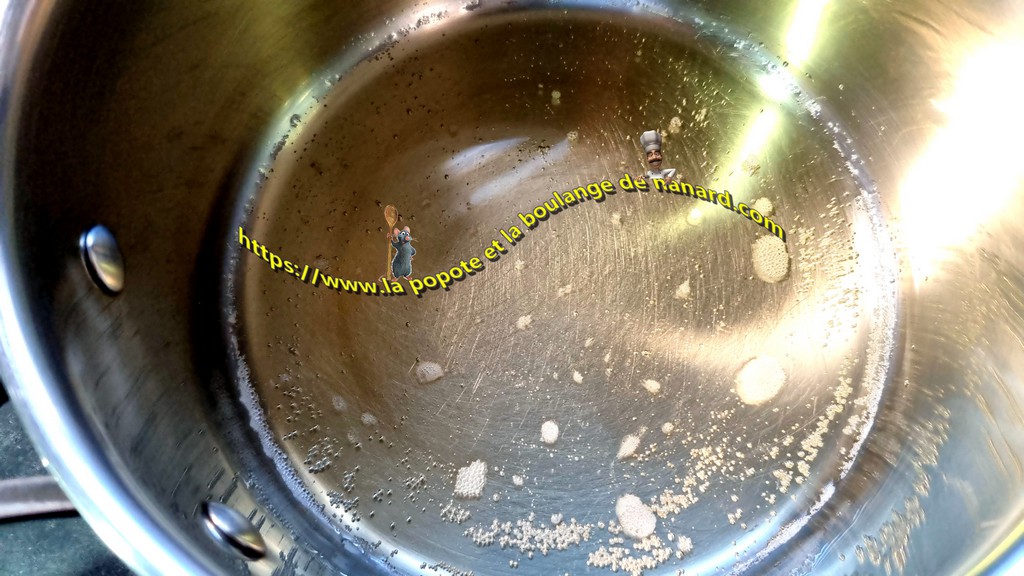 Porter à ébullition dans une casserole les 5 cl de cidre