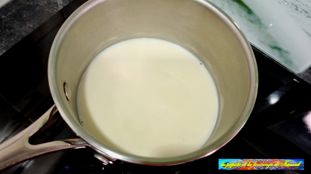 Porter le lait à frémissement dans une casserole
