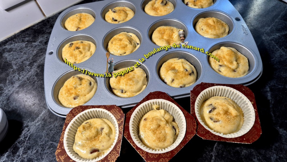 Terminer le reste de pâte dans des petites caissettes à muffins