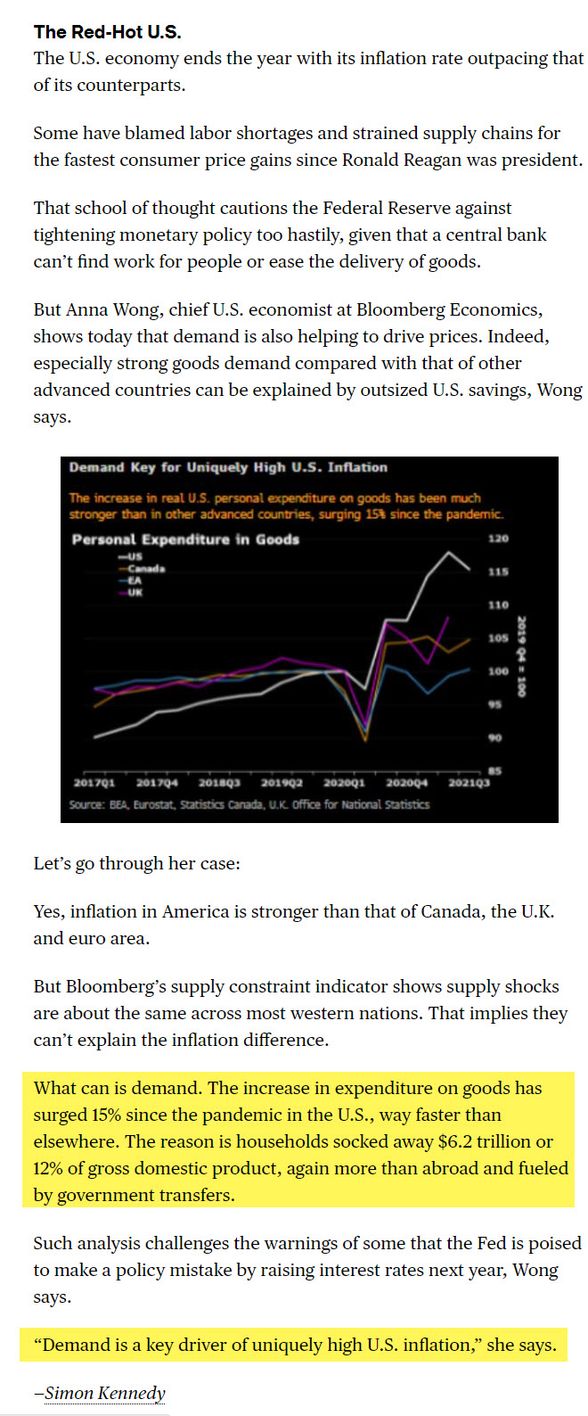 Ever-increasing DEMAND is driving inflation