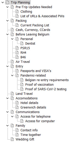 Trip process outline - 9 March, 2022