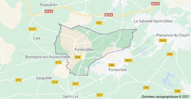 Localisation  de Fontenilles