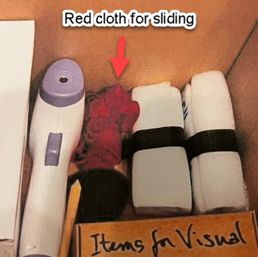 Red cloth for sliding