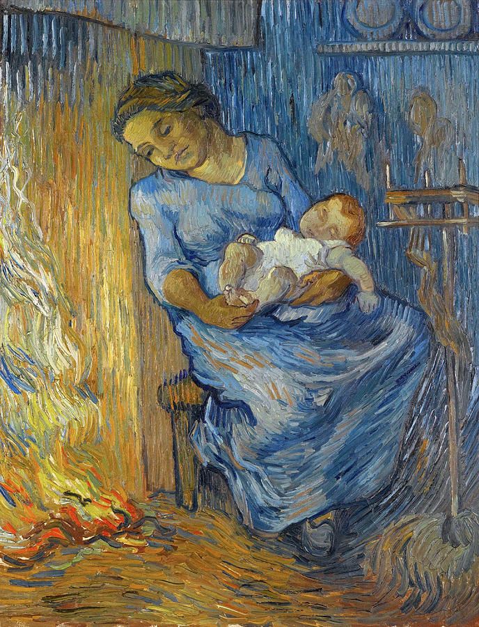 tableau  de la mère et l\\\'enfant de Van Gogh