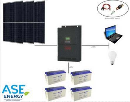 Le Kit solaire autonome 1000W 48V-230V easyconnect 