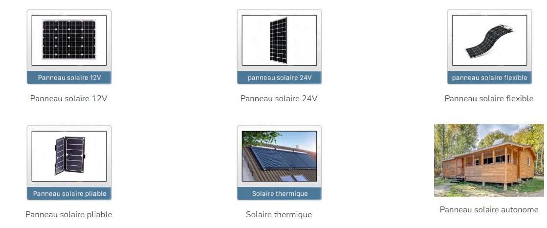 Des panneaux solaires en tout genre 