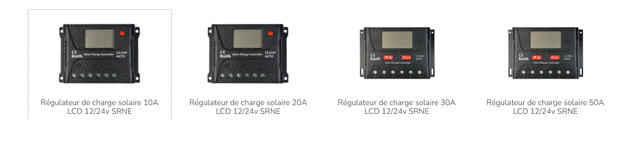 regulateurs solaire PWM 