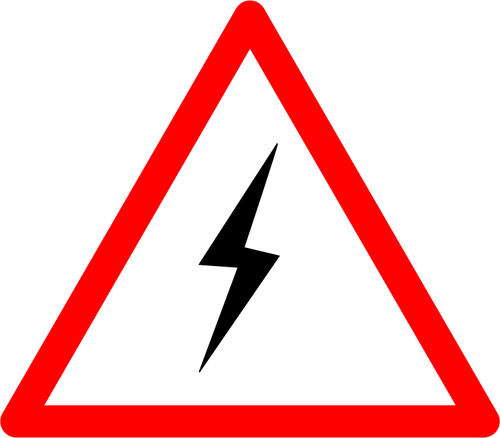 Un panneau signalant un danger lié à l’électricité