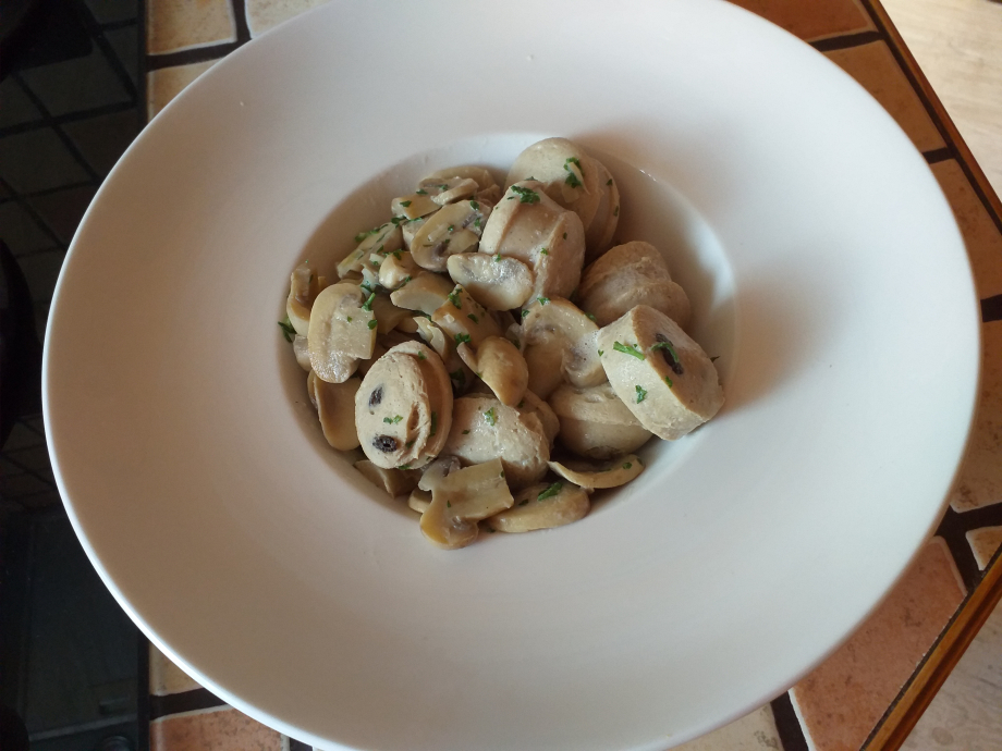 boudin blanc champignon