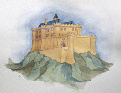 chateau-aquarelle