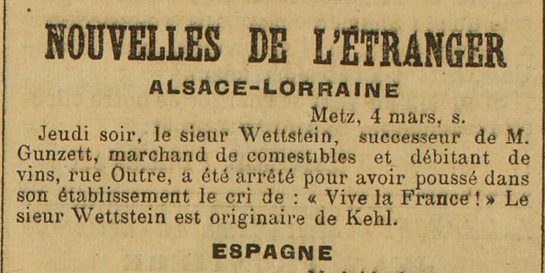 Alsace Lorraine 5-3-1888