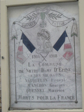 plaque du souvenir ND