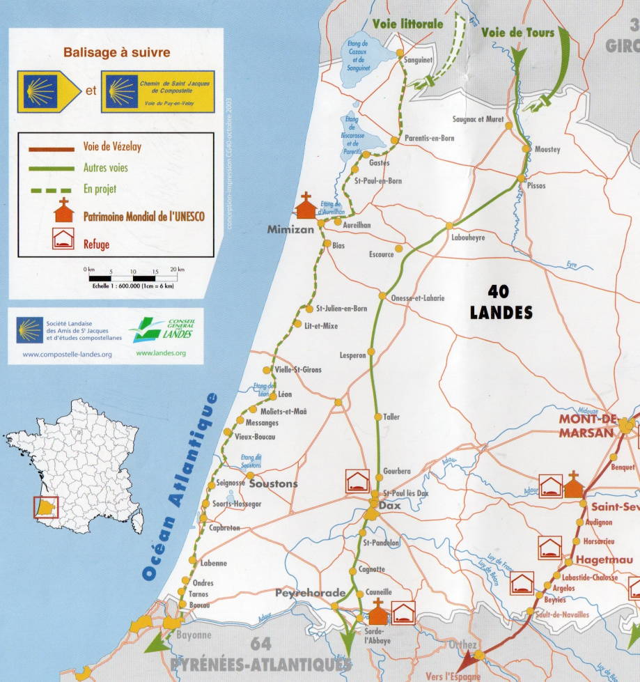 Carte des Landes