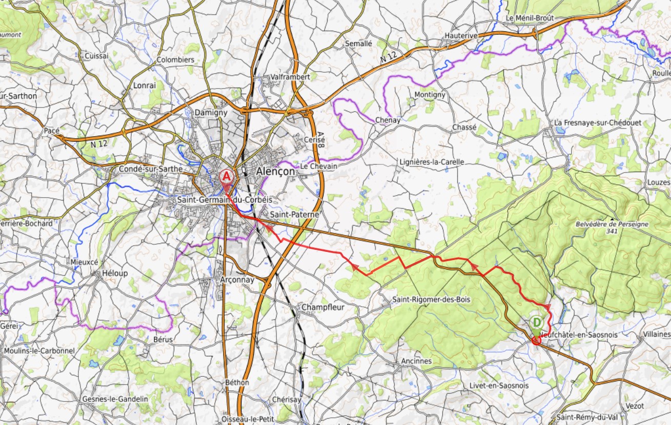 5e étape : Neufchâtel à Alençon