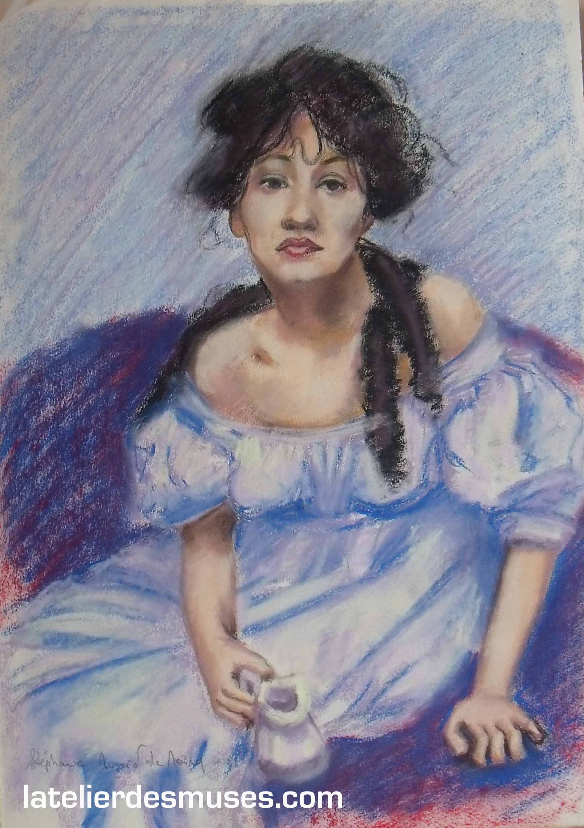 femme bleue 1900
