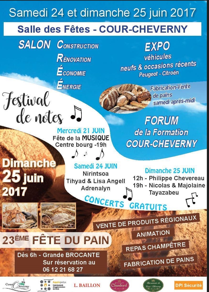 Fête du pain par le Comité des Fêtes de Cour-Cheverny