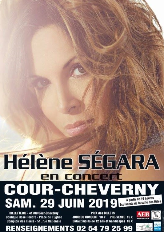 Concert Hélène Ségara organisé par le comité des Fêtes de Cour-Cheverny