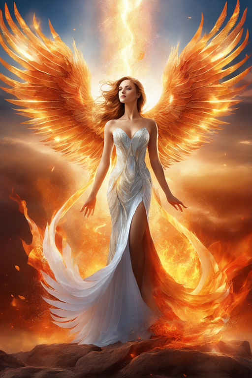 couple-a-beautiful-woman-imagined-as-a-phoenix-rising-from-the-ashes-and-man-broken-glass-effect--871592377