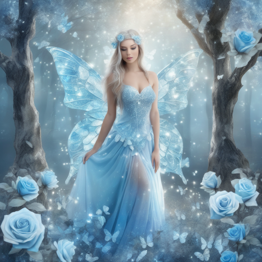 fantasy-fairy-forest-with-trees-in-shades-of-light-blue-beautiful-gleaming-radiant-glistening-wi-579881395