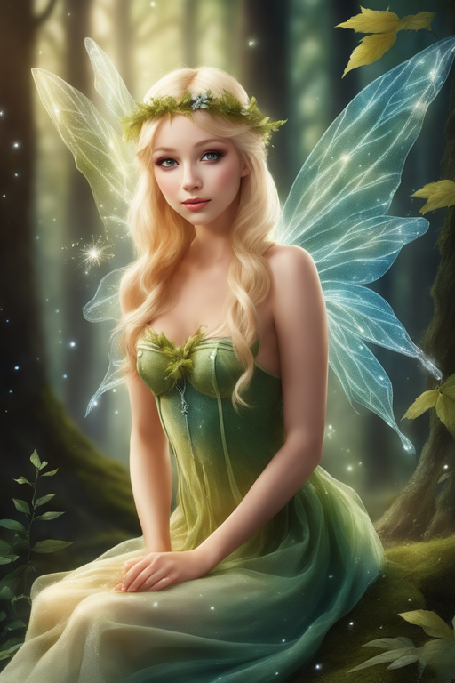 the-fairy-forest-a-beautiful-and-elegant-blonde-fairy-a-sparkling-forest-147312121