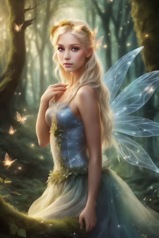 the-fairy-forest-a-beautiful-and-elegant-blonde-fairy-a-sparkling-forest-610902164