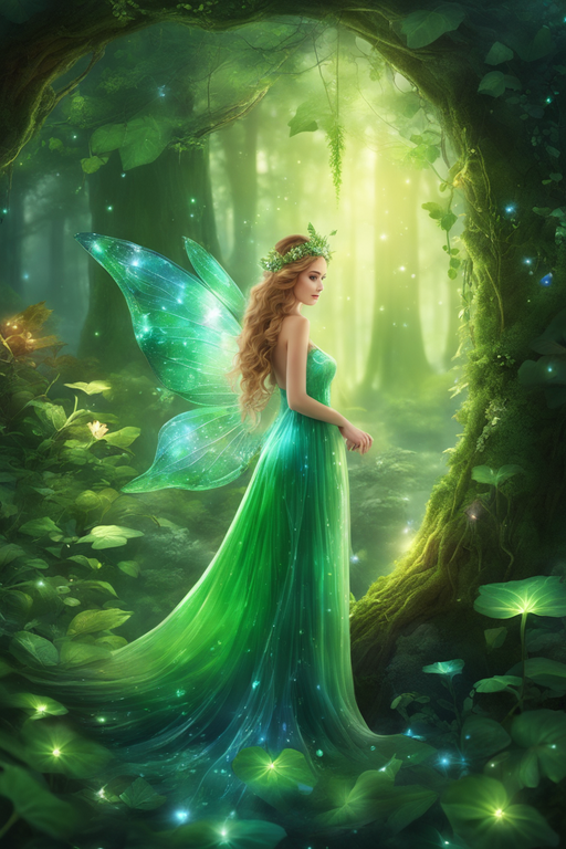 the-lush-greenery-surrounding-the-fairy-in-the-forest-was-said-to-be-where-all-magical-creatures-liv-785074208