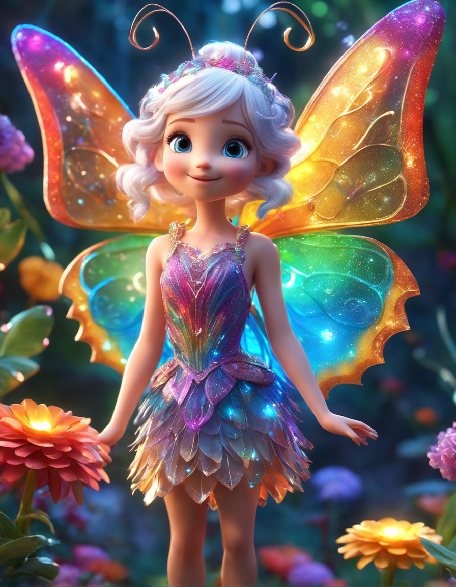 tiny-fairy-with-large-see-through-butterfly-wings-and-glowing-snowy-hair-wearing-sparkly-dress-made--766950703