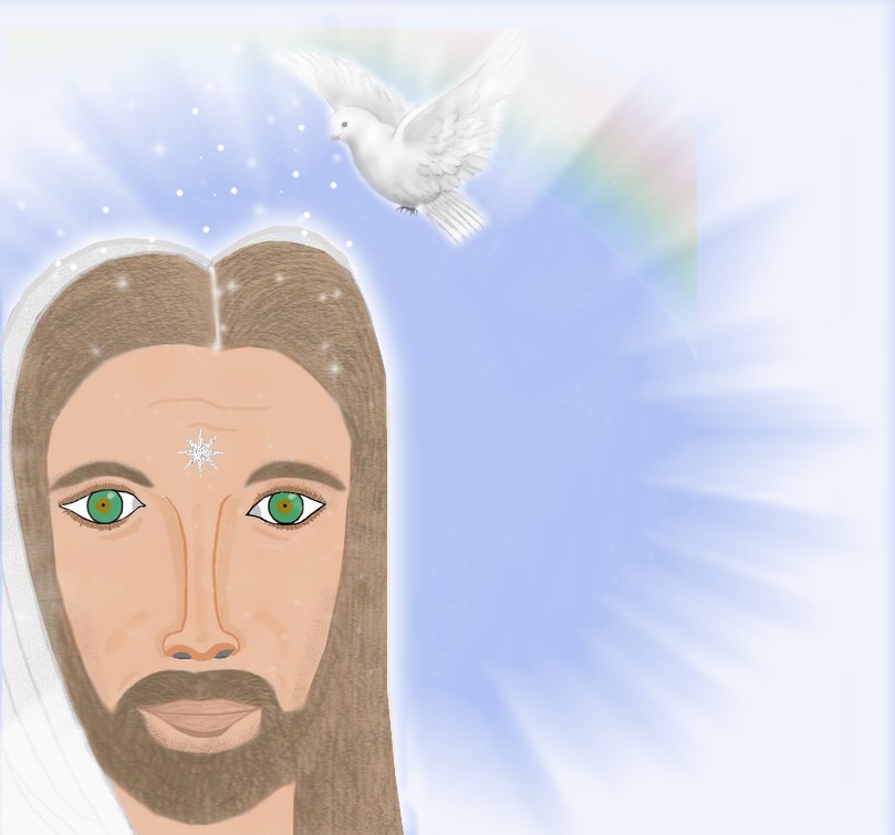 Jésus et la colombe de l\\\'esprit saint