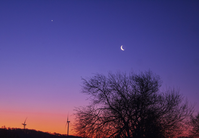 Conjonction Lune-Vénus du 08 janvier 2024