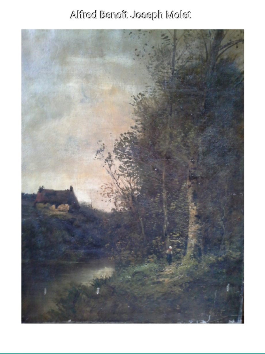 Peinture d\\\'Alfred Molet 1850-1917 