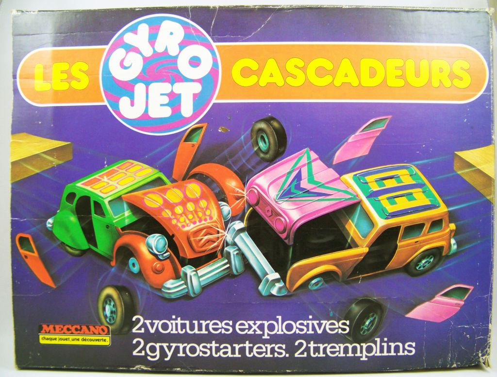 gyro-jets-stunt-cars---meccano---citroen-2cv---renault-4l--loose-with-box--p-image-331869-grande