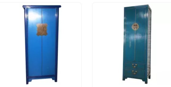 Des armoires bleues