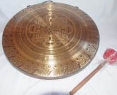 Un gong népalais en bronze