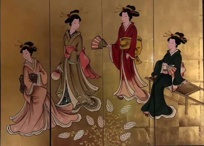 Tableau laqué japonais