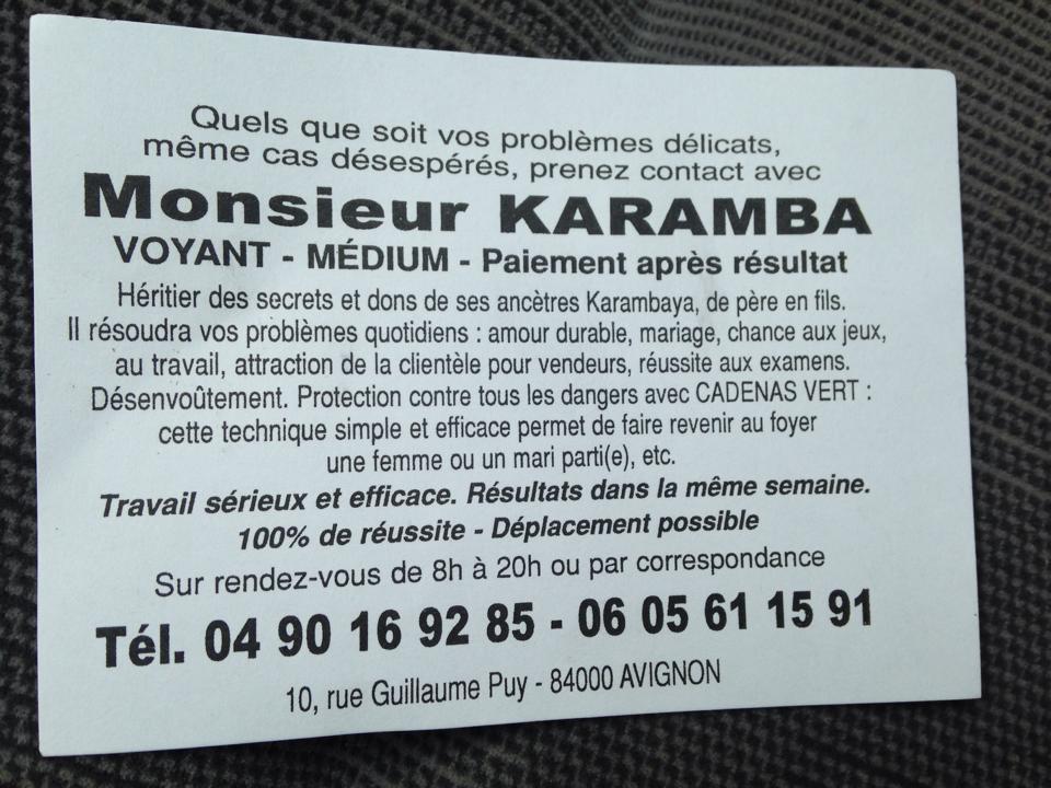 Dans la boîte ce matin, une blague Karamba !!!