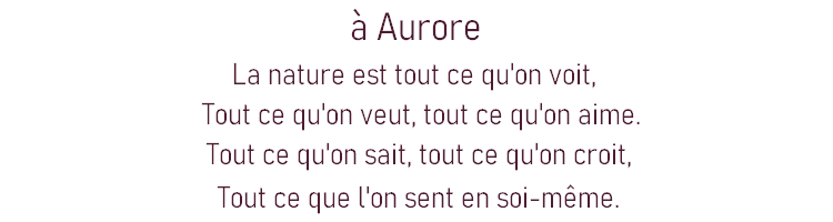 A AURORE POEME 1