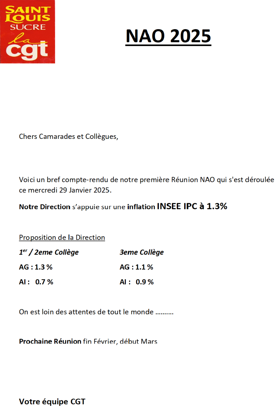 Retour NAO 2025