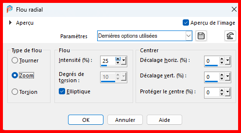 etape 19 flou radial